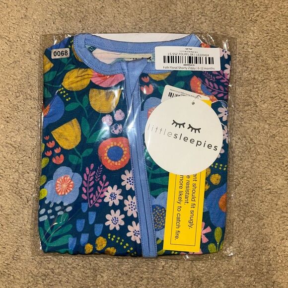 Little Sleepies Other - Folk Floral Shorty Zippy - 6-12 months Little Sleepies